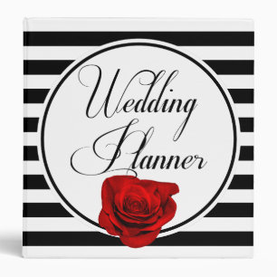 Classeur Rouge Rose noir et blanc Wedding planner