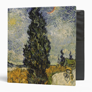 Classeur Route de Vincent van Gogh avec des cyprès, 1890