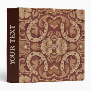 Classeur roux rustique cowgirl western pays floral