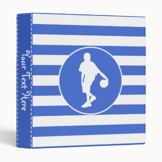 Classeur Royal Blue and White Stripes; Basket-ball