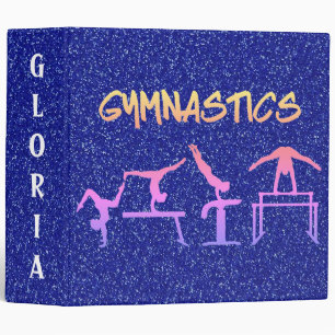 Classeur Royal Blue Parties scintillant Gymnastique filles 