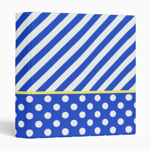 Classeur Royal Blue Pois and Stripes par ShirleyTaylor