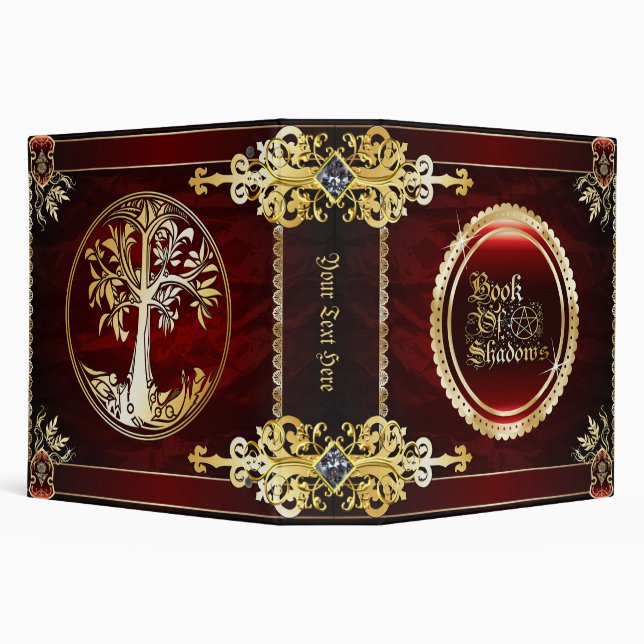 Classeur 🔮 Royal Rouge Médiéval Livre D'Ombres (Arrière-plan)