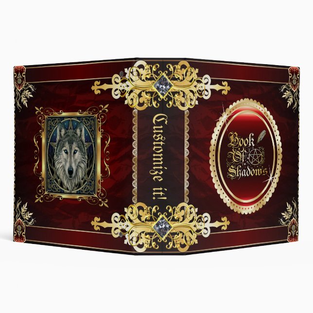 Classeur 🔮 Royal Rouge Médiéval Livre D'Ombres 🔮 (Arrière-plan)