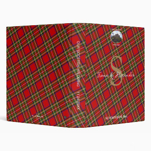 Classeur Royal Stewart Stuart Tartan Monogramme Album de ma