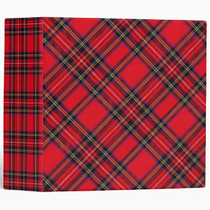 Classeur Royal Stewart tartan rouge noir plaid
