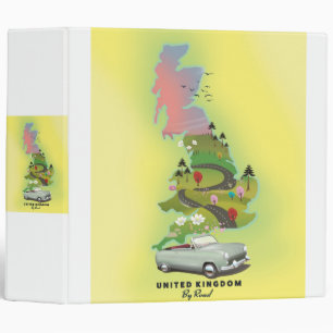 Classeur Royaume-Uni ' Par la route' Affiche de voyage vint