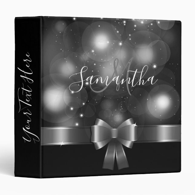 Classeur Ruban noir et blanc (Devant/Côté)