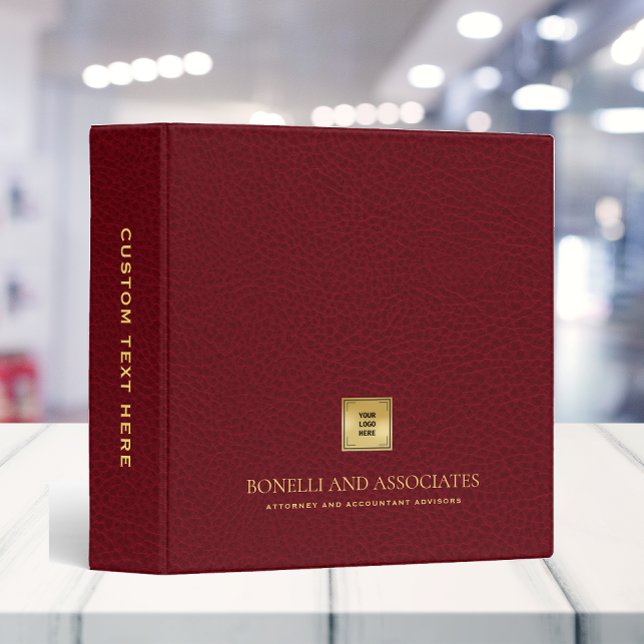 Classeur Ruby Red Leather Professional LOGO PRÉSENTATION (Créateur téléchargé)
