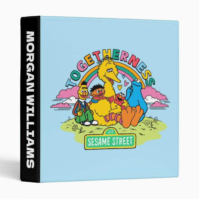 Classeur Rue Sésame | Basculement | Ajouter Votre Nom (Devant/Côté)