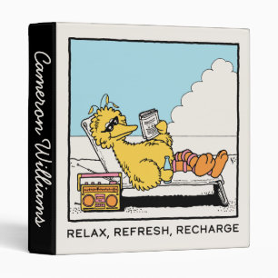 Classeur Rue Sésame Big Bird Relax Ajouter Votre Nom