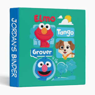 Classeur Rue Sésame Elmo, Tango, & Grover Park Graphic