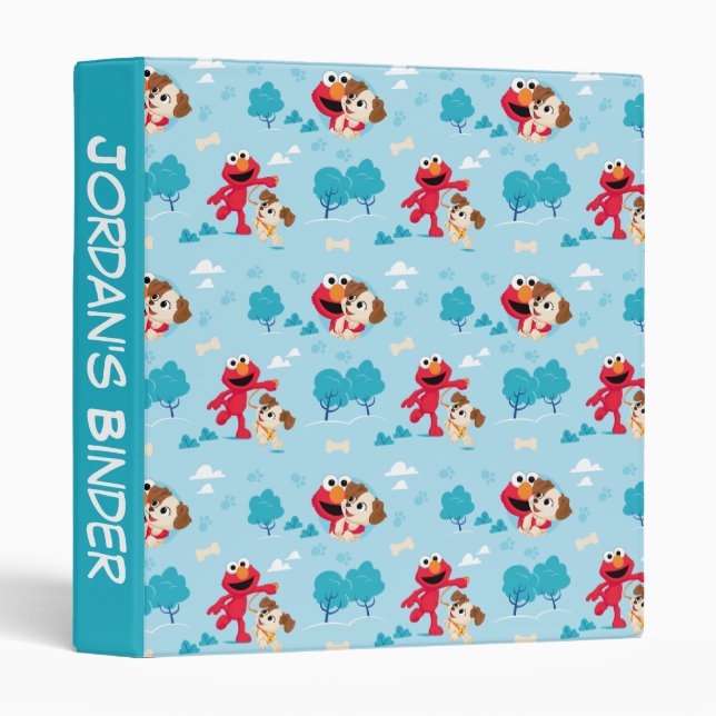 Classeur Rue Sésame | Elmo & Tango Motif (Devant/Côté)