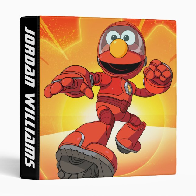 Classeur Rue Sésame | Méca Builders Elmo Ajouter Votre Nom (Devant/Côté)