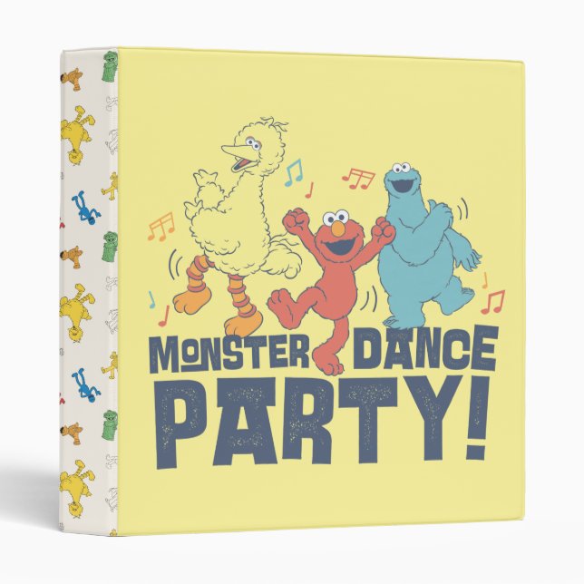 Classeur Rue Sésame | Monster Dance Party (Devant/Côté)