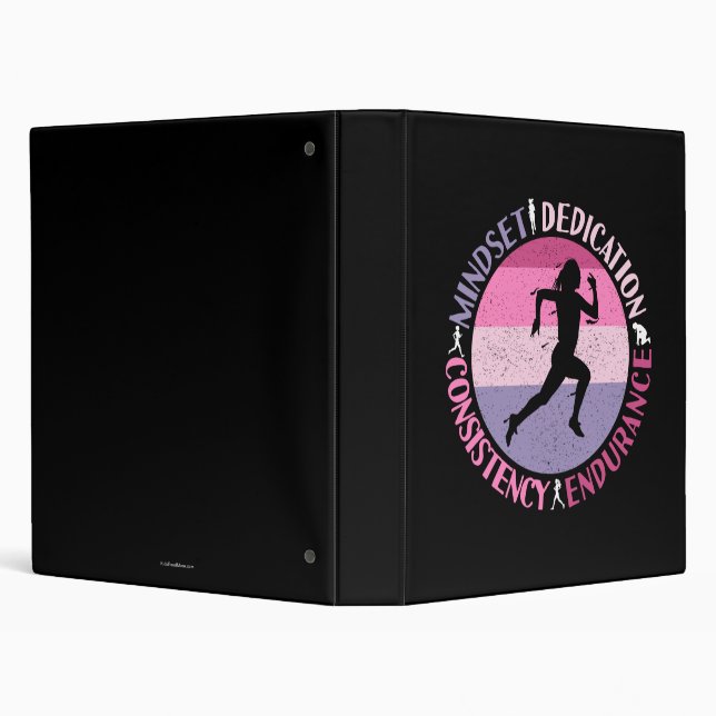 Classeur Running Mindset - Citation d'endurance de la fille (Arrière-plan)