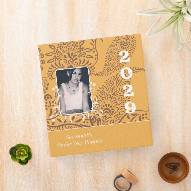 Classeur Russet & Beeswax Senior Year Planner Senior Photo  (In Situ)