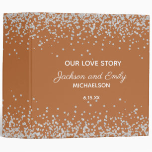 Classeur Rust Burange Argent Parties scintillant Mariage Sc