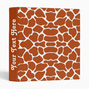 Classeur Rust Red Safari Giraffe avec texte