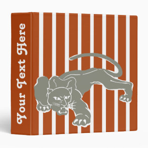 Classeur Rust Red Safari Stripe avec Leopard