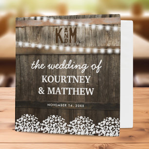 Classeur Rustic Babys Respirer Floral Lumières Mariage Phot