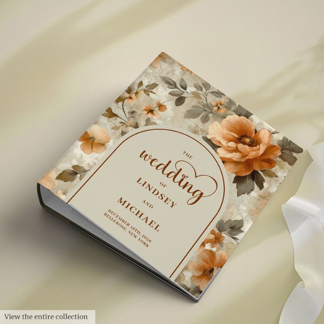 Classeur Rustic Boho Terra Cotta Ivory Sage Floral Memory  (Rustic Boho Terra Cotta Ivory Sage Floral Memory Album

)