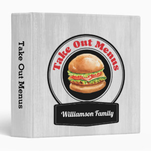 Classeur Rustic Grey Retro Family Retirer Menu