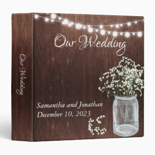 Classeur Rustic Lights Mariage Baby's Respiration Personnal
