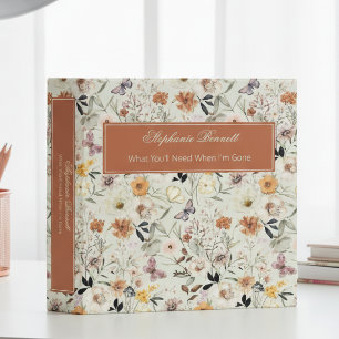 Classeur Rustic Meadow Fleurs sauvages Planificateur de fin