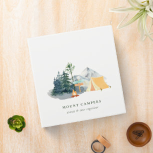Classeur Rustic Pine Woods Watercolor Camping Mountain Camp