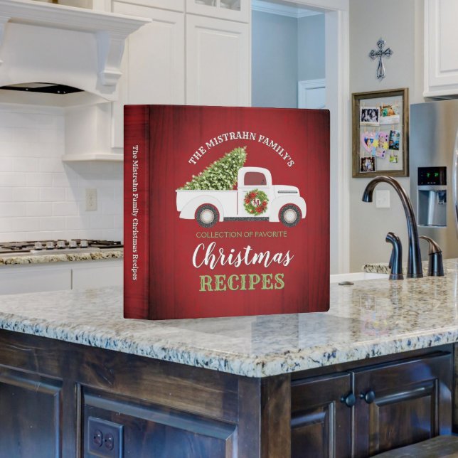Classeur Rustic White Truck Recette de Noël Livre de recett (Créateur téléchargé)