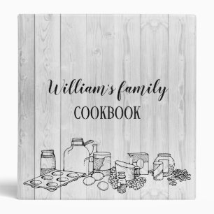 Classeur Rustic Wood Family Recette Livre de recettes Perso