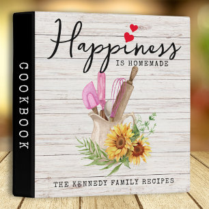 Classeur Rustic Wood Happiness est fait maison Recette livr