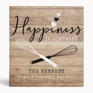 Classeur Rustic Wood Happiness est fait maison Recette livr