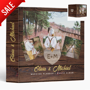 Classeur Rustic Wood Wedding planner Album photo Nouveaux m