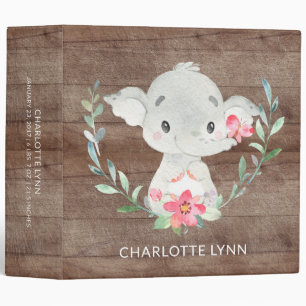 Classeur RusticSweet Little Elephant Girls Baby Photo Album
