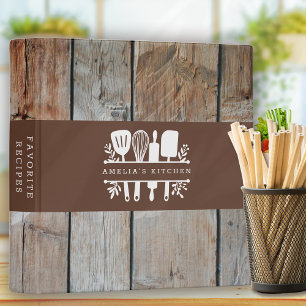 Classeur Rustique Barnwood Recette personnalisée