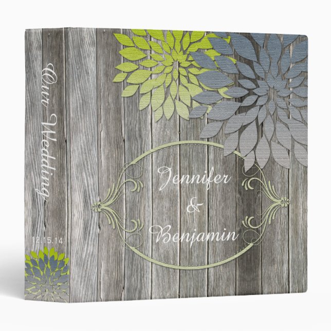 Classeur rustique de Barnwood de pétales de chaux (Devant/Côté)