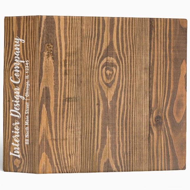 Classeur rustique en bois (Devant/Côté)