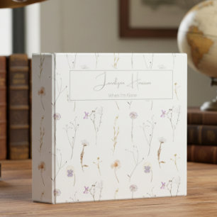 Classeur Rustique Pressé Fleur sauvage fin de vie planifica