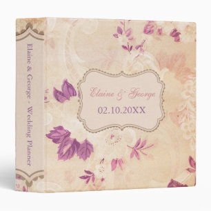 Classeur Rustique Shabby Chic rose Vintage Planificateur de