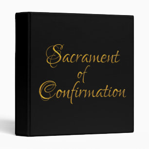 Classeur Sacrament de la confirmation Golden 3D Look