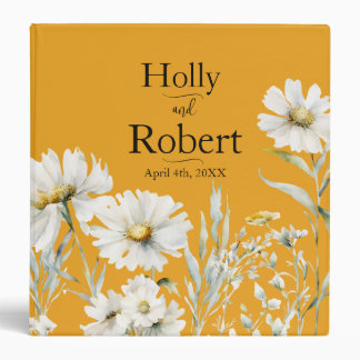 Classeur Saffron Yellow, Daisy Floral Wedding