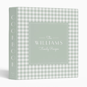 Classeur Sage En vichy Farmhouse Family Recette Livre de re