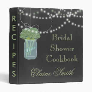 Classeur Sage floral Chalkboard Mason Jar Dossier de recett