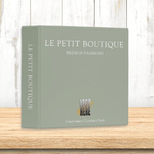Classeur Sage Vert Personnalisé Avec Logo Professionnel
