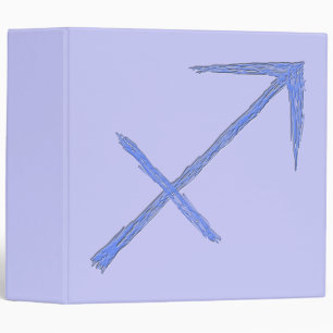 Classeur Sagittaire. Signe d'astrologie de zodiaque. Bleu