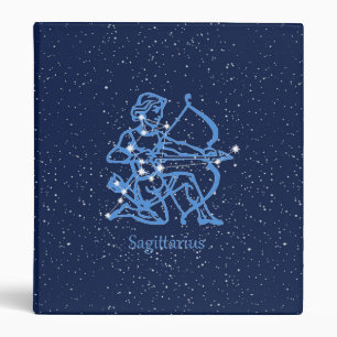 Classeur Sagittarius Constellation & Zodiac Signe avec étoi