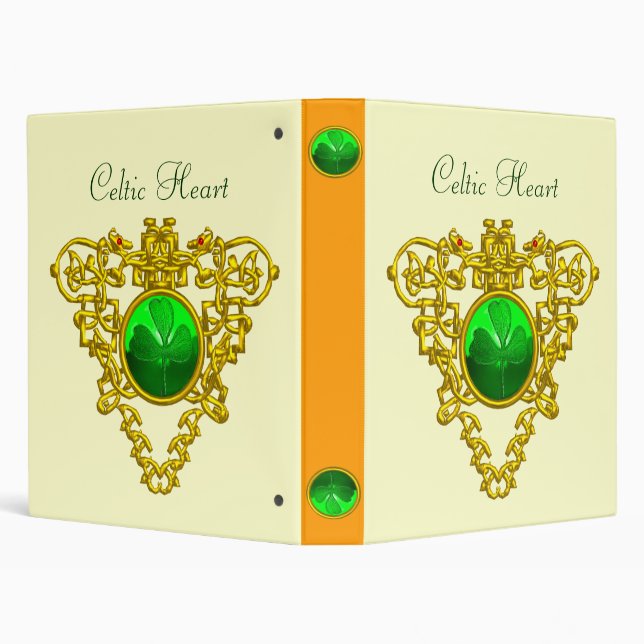 CLASSEUR SAINT PATRICK'S CELTIC HEART, SHAMROCK (Arrière-plan)