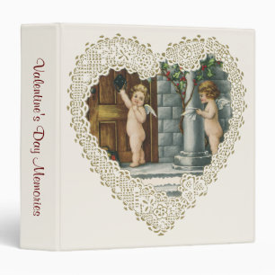 Classeur Saint-Valentin victorien, anges vintage avec lettr